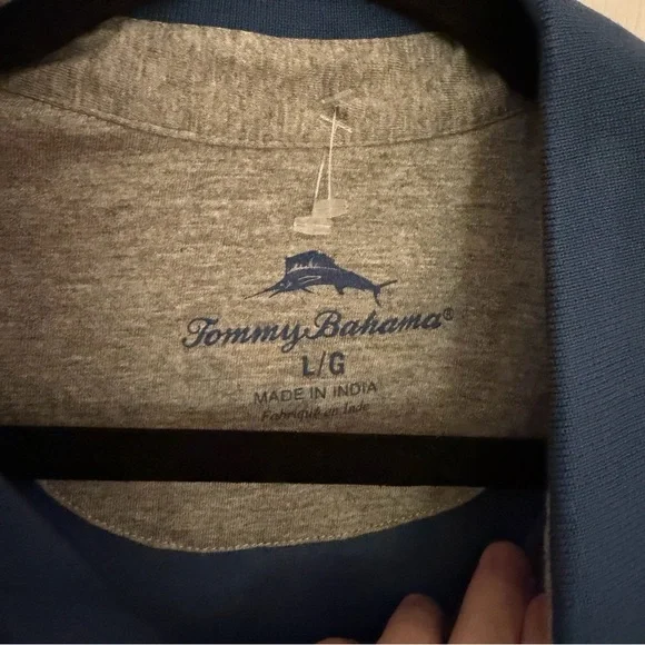 Tommy Bahama Supima Cotton Long Sleeve Polo Blue Men's‎ Large TB221465R - Picture 5 of 5